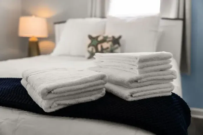 Bedroom with queen bed