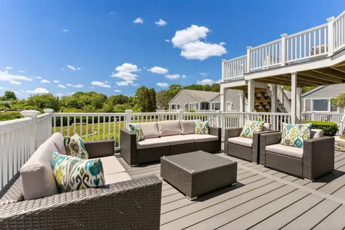 Private large deck with ocean views