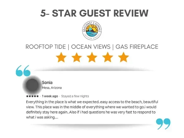 5 Star Review from a Recent Guest