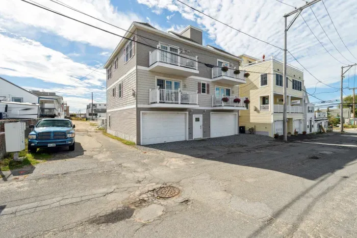 Exterior view of property. Your unit is on the left or oceanside side.