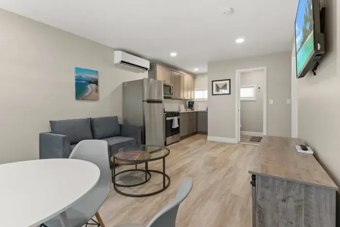 Open concept living room and kitchen