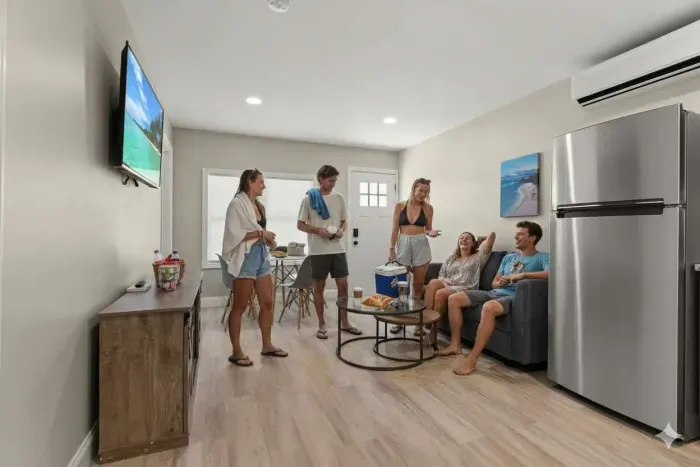 Open concept living room and kitchen