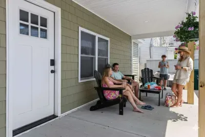 Your own porch area! please note this is a duplex with another unit next door. Each have their own porch space next to each other.