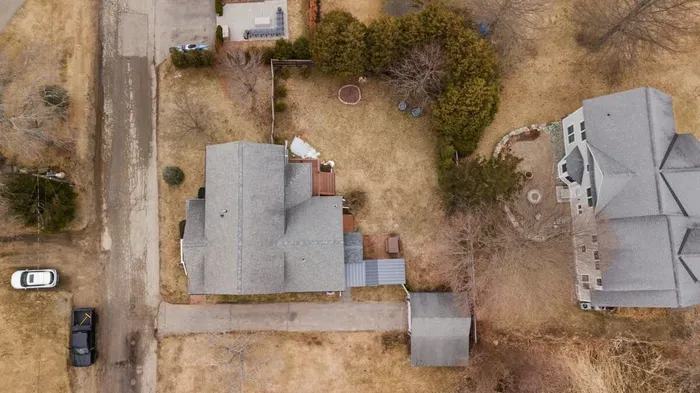From high above, a stunning view of our charming home