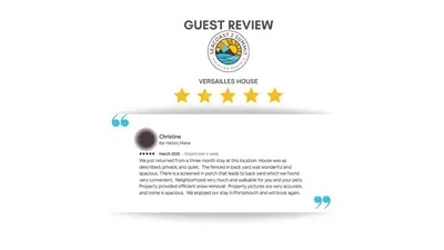 5 Star Review from a Recent Guest
