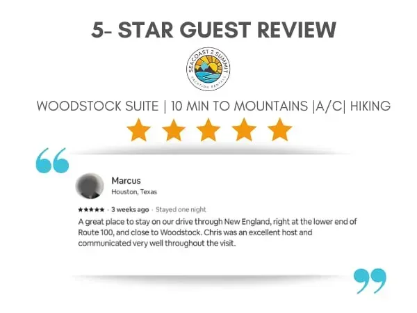 5 Star Review from a recent guest