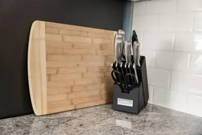 Fully-equipped open kitchen/living room