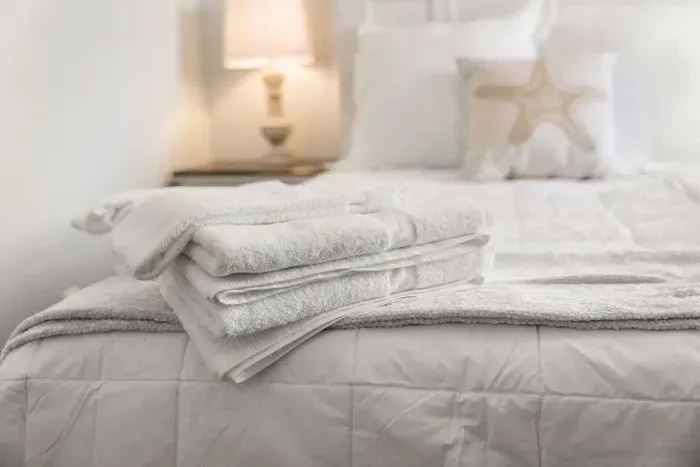 Bedroom with queen-sized bed