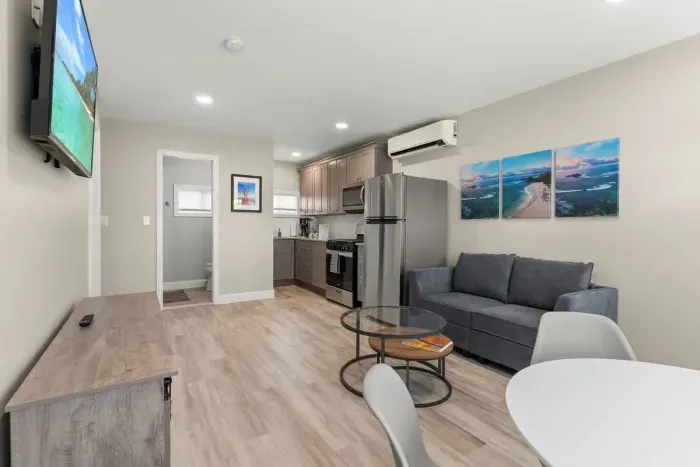 Open concept living room and kitchen