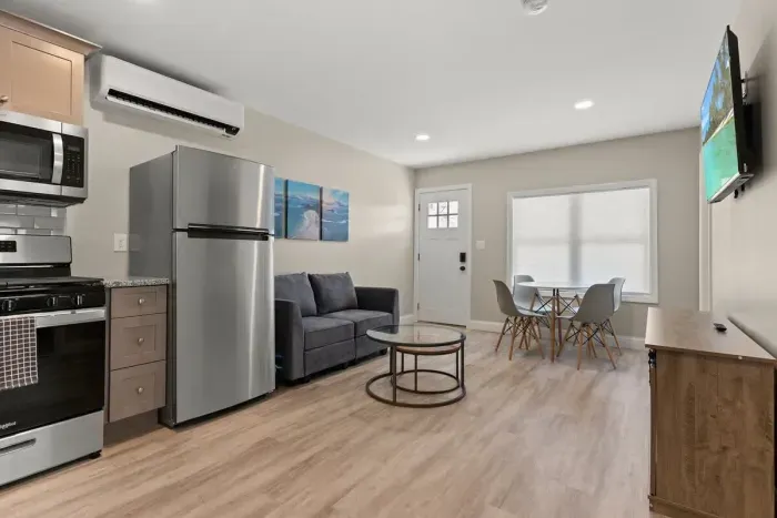 Open concept living room and kitchen