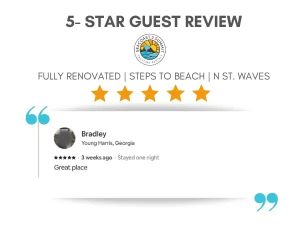 5 Star Review from a Recent Guest
