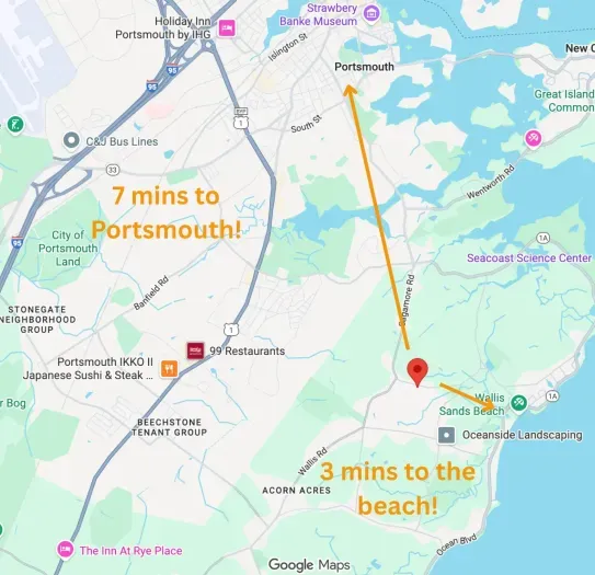 This home is minutes away from popular Portsmouth NH and Wallis Sands State Park!