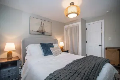 Bedroom #1 with a queen bed. Clean linens and towels provided.