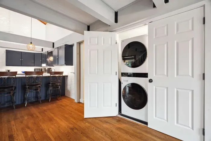 Washer and dryer off the kitchen area