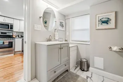 Full bathroom with standing shower