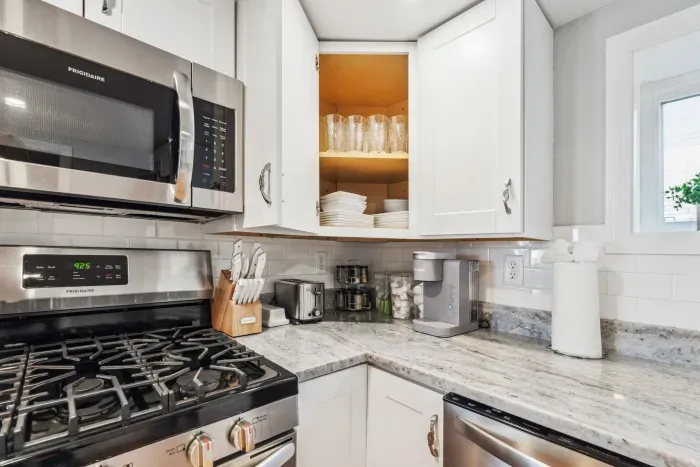 Fully equipped kitchen with updated appliances