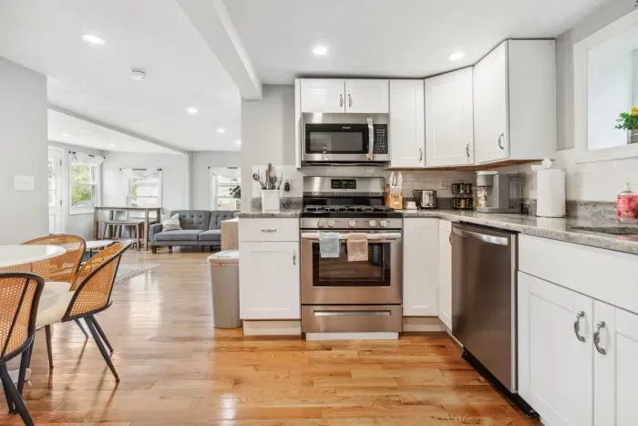 Fully equipped kitchen with updated appliances