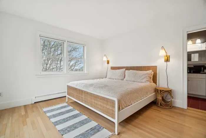 Master bedroom with a king bed, large closet, and plenty of natural light. Clean linens provided.