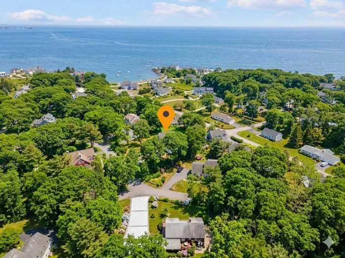Aerial view of the home and the proximity to the water!