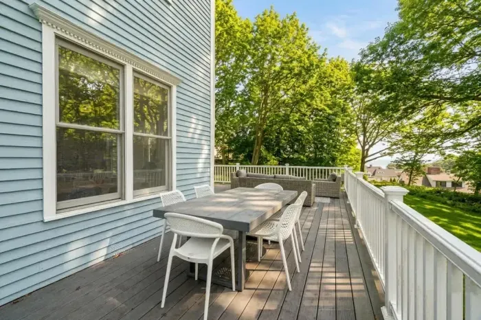 The deck with ocean views and plenty of space for chilling, eating, and spending time with family!