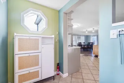 Mudroom area by the back entrance to the home.