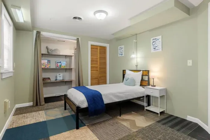 Bedroom #5, located on the second floor with two twin beds (second twin bed not pictured as was added after photos were taken)