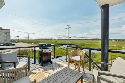 Back deck with the view of the marsh. The sunsets back here are amazing!