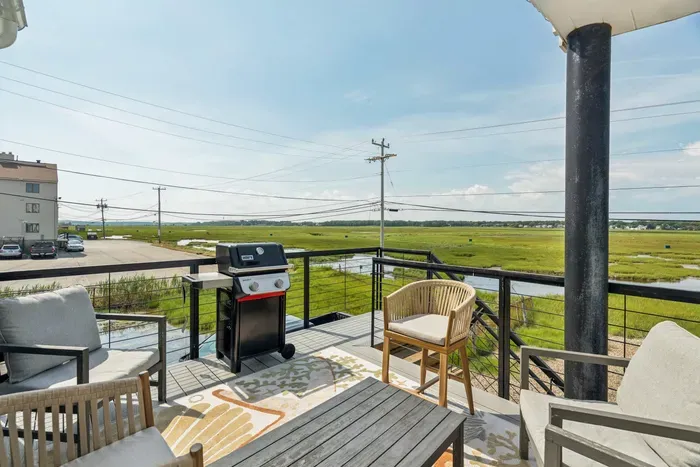 Back deck with the view of the marsh. The sunsets back here are amazing!