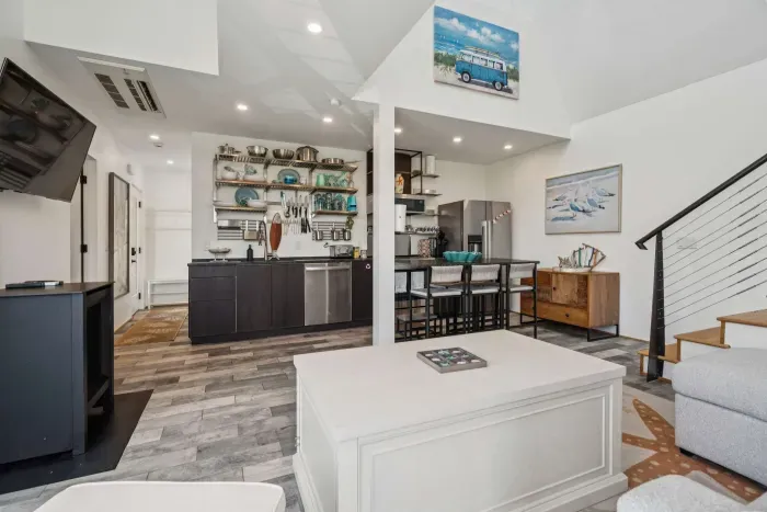 Open concept dining and living room
