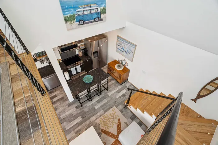 Top of the second floor overlooking the kitchen