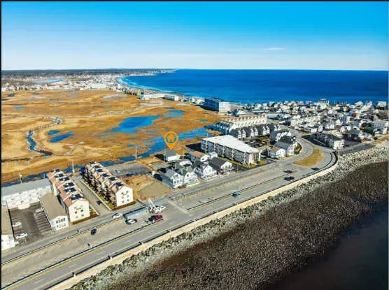 Aerial shot of the actual house