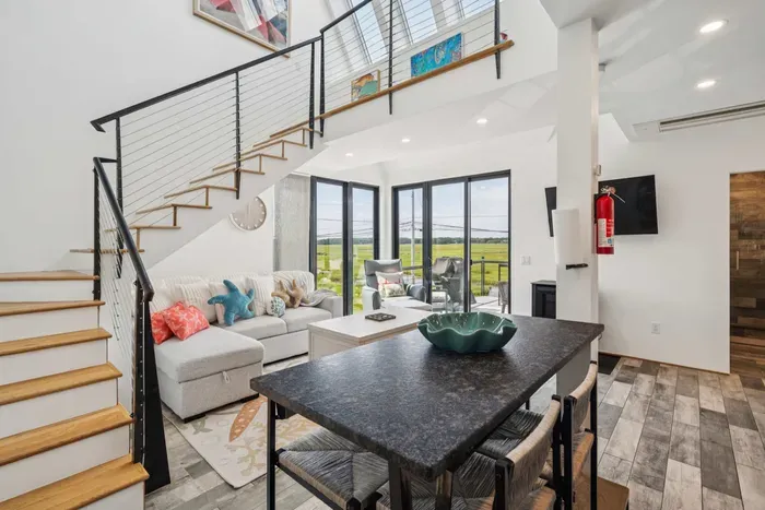 Open concept dining and living room