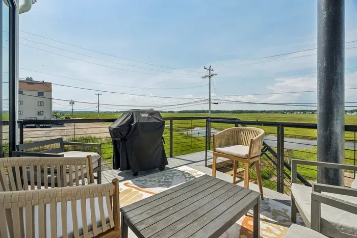 Back deck with the view of the marsh. The sunsets back here are amazing!