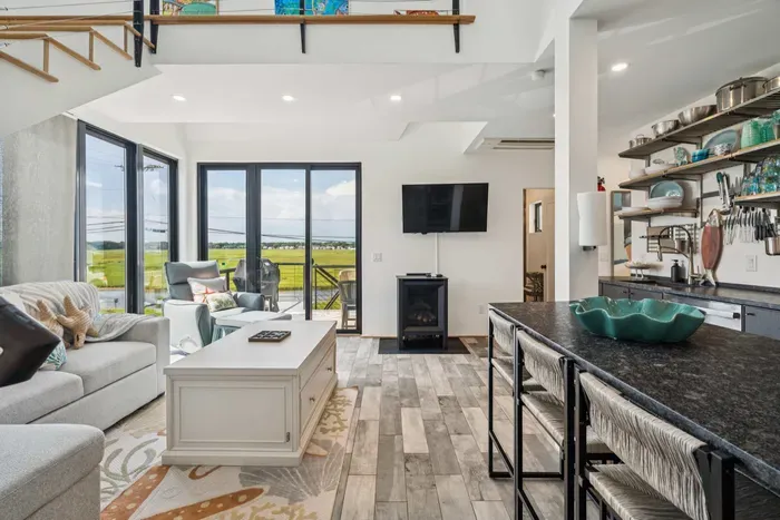 Open concept dining and living room