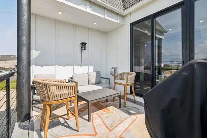 Back deck with the view of the marsh. The sunsets back here are amazing!