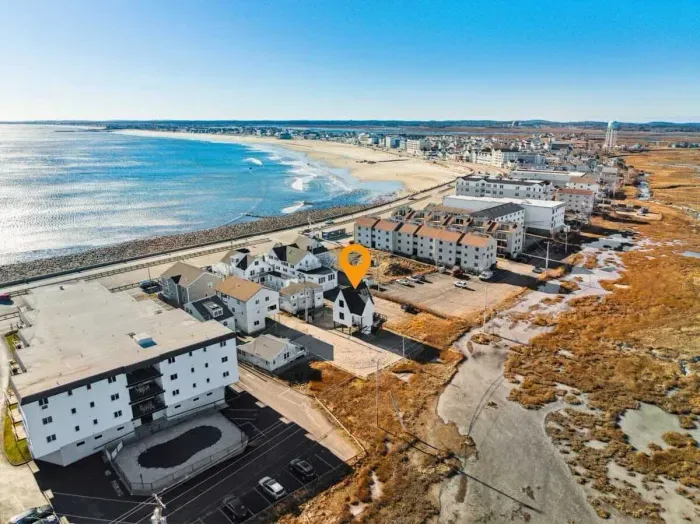 Aerial view of the house