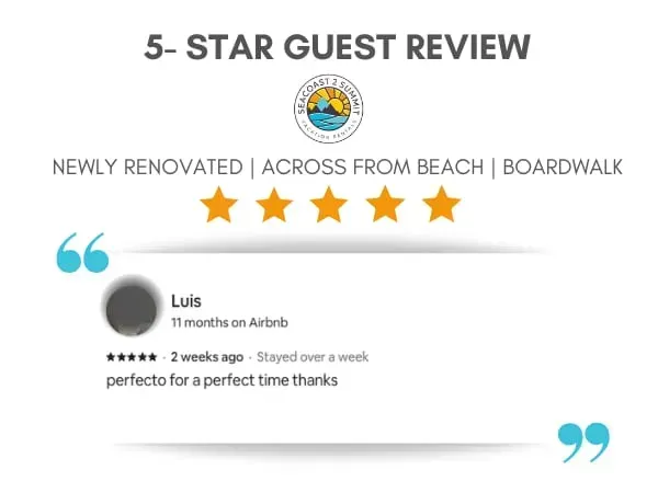 5 Star Review from a Recent Guest