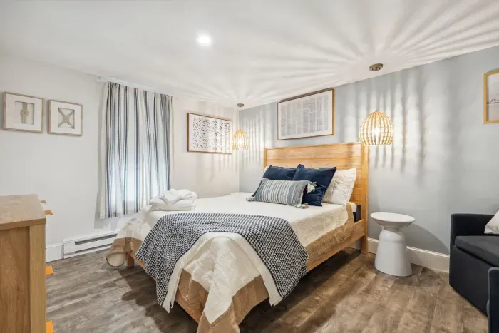 Primary bedroom with clean lines provided!