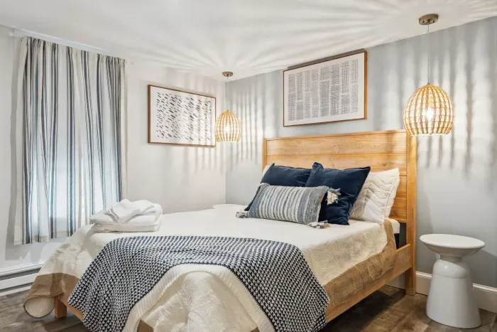 Primary bedroom with clean lines provided!