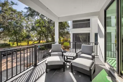 first floor porch with daybed and more