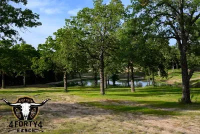 A view of the pond as your drive into the front gate