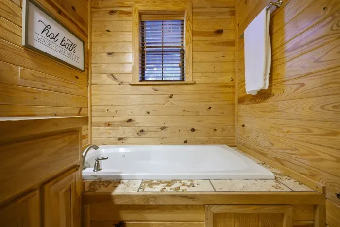 Enjoy a LONG soak in the soaking tub!