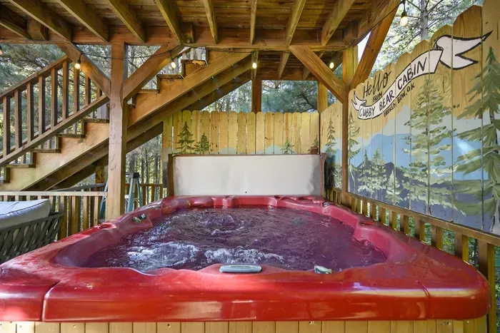 Our RED Hot tub is ready for you!
