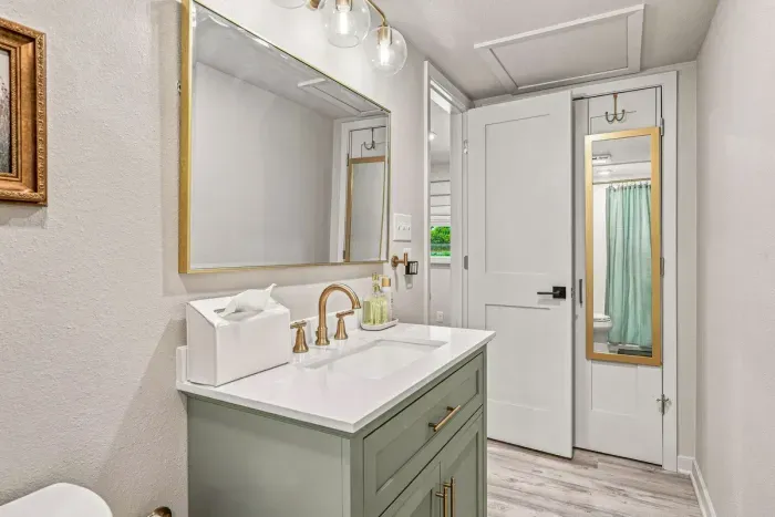Bathroom with single vanity
