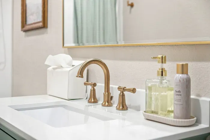 Bathroom vanity with handsoap