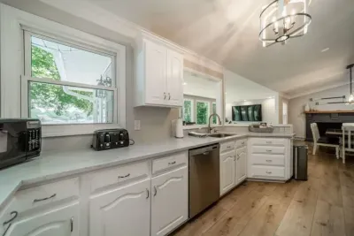 Kitchen: Includes a variety of small appliances like toaster, microwave, blender, etc.