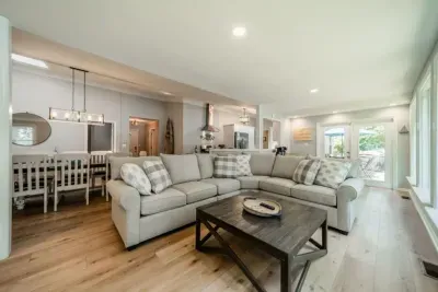 Living Room: Bright and airy space with chic decor, perfect for relaxation and fun gatherings