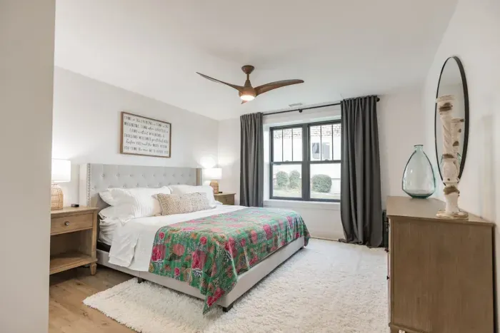 Downstairs king bedroom. Ocean views and ensuite bathroom.