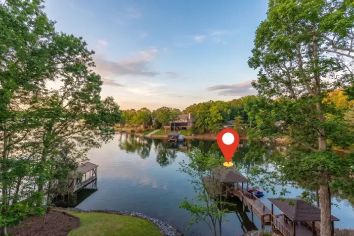 Your dock. Your lake. Room for a full pontoon rental.  Just ask us for our favorite boat service. Or just drop a line off the side and see what bites.