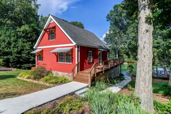 As you approach, you see an unassuming home... but wait until you head to the backyard!